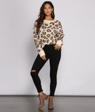 With fun and flirty details, Stylish And Sassy Leopard Print Sweater shows off your unique style for a trendy outfit for the summer season!