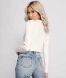 With fun and flirty details, Collared Cropped Knit Henley Top shows off your unique style for a trendy outfit for the summer season!