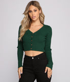 With fun and flirty details, Ribbed Knit Cropped Button-Down Cardigan shows off your unique style for a trendy outfit for the summer season!