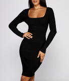 Keeping Knit Basic Midi Dress