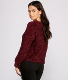 With fun and flirty details, Distressed And Chic Chenille Sweater shows off your unique style for a trendy outfit for the summer season!
