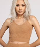 With fun and flirty details, Eyelash Knit Crop Top shows off your unique style for a trendy outfit for the summer season!