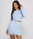 With fun and flirty details, Eyelash Knit Crew Neck Crop Top shows off your unique style for a trendy outfit for the summer season!