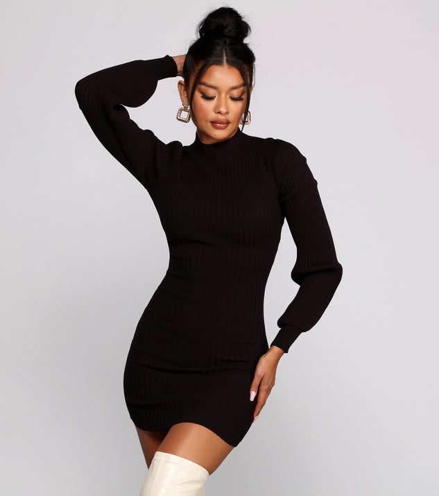 All Dolled Up Ribbed Knit Mini Dress & Windsor