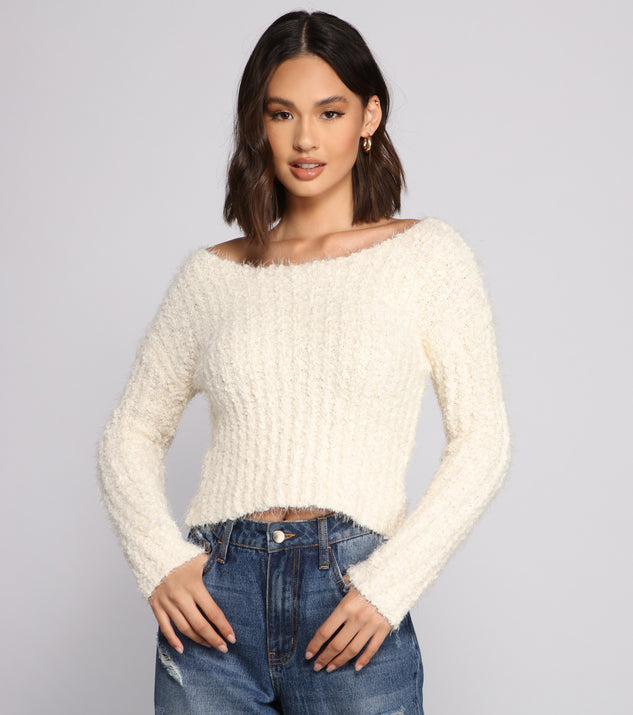 【海外輸入】 Cozy Cropped Popcorn Knit Sweater | Windsor ニット/セーター