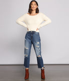 With fun and flirty details, Cozy Cropped Popcorn Knit Sweater shows off your unique style for a trendy outfit for the summer season!