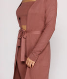 Keeping Knit Casual Tie Waist Duster helps create the best summer outfit for a look that slays at any event or occasion!
