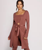 Keeping Knit Casual Tie Waist Duster for 2023 festival outfits, festival dress, outfits for raves, concert outfits, and/or club outfits