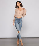 With fun and flirty details, Glitter And Gleam Ribbed Knit Sweater shows off your unique style for a trendy outfit for the summer season!