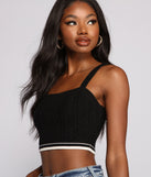 You’ll look stunning in the So Cozy Cable Knit Ribbed Crop Top when paired with its matching separate to create a glam clothing set perfect for parties, date nights, concert outfits, back-to-school attire, or for any summer event!