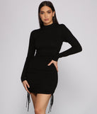 Keeping Knit Real Ruched Mini Dress
