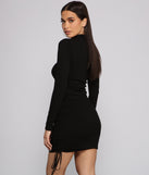 Keeping Knit Real Ruched Mini Dress