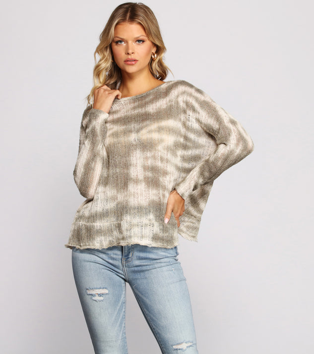 With fun and flirty details, Major Tie Dye Moment Crew Neck Sweater shows off your unique style for a trendy outfit for the summer season!