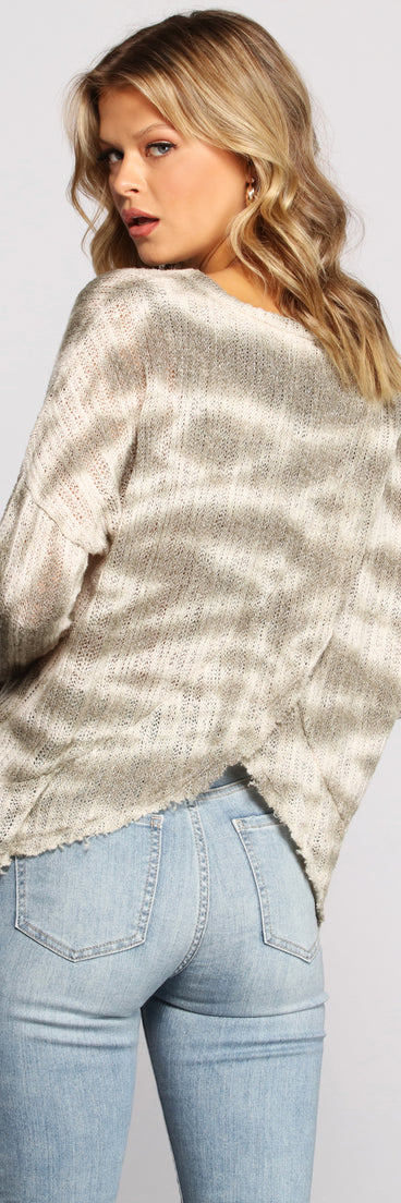 With fun and flirty details, Major Tie Dye Moment Crew Neck Sweater shows off your unique style for a trendy outfit for the summer season!