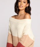 With fun and flirty details, Chic Colorblock Knit Sweater shows off your unique style for a trendy outfit for the summer season!