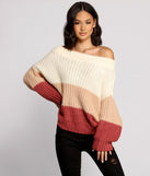 With fun and flirty details, Chic Colorblock Knit Sweater shows off your unique style for a trendy outfit for the summer season!