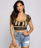 With fun and flirty details, Crochet Beauty Lattice Back Top shows off your unique style for a trendy outfit for the summer season!