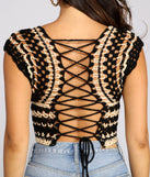 With fun and flirty details, Crochet Beauty Lattice Back Top shows off your unique style for a trendy outfit for the summer season!