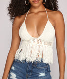 Festive In Fringe Halter Top is a trendy pick to create 2023 festival outfits, festival dresses, outfits for concerts or raves, and complete your best party outfits!