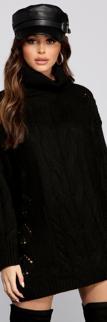 With fun and flirty details, Loving Knit Oversized Cable Knit Tunic shows off your unique style for a trendy outfit for the summer season!