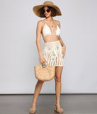 With fun and flirty details, Crochet Cutie Triangle Crop Top shows off your unique style for a trendy outfit for the summer season!