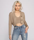 The trendy Casually Chic Cropped Knit Cardigan is the perfect pick to create a holiday outfit, new years attire, cocktail outfit, or party look for any seasonal event!