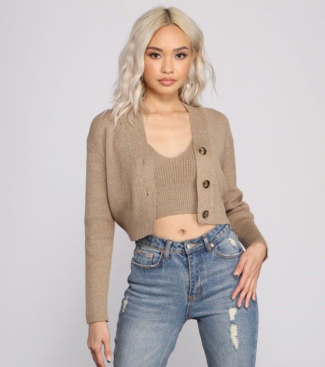 The trendy Casually Chic Cropped Knit Cardigan is the perfect pick to create a holiday outfit, new years attire, cocktail outfit, or party look for any seasonal event!