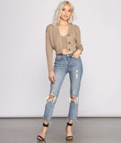 With fun and flirty details, Casually Chic Cropped Knit Cardigan shows off your unique style for a trendy outfit for the summer season!