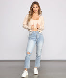 With fun and flirty details, She's A Trendsetter Cable Knit Crop Top shows off your unique style for a trendy outfit for the summer season!