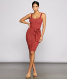 Slay In Style Ribbed Scoop Neck Midi Dress