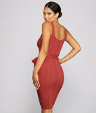 Slay In Style Ribbed Scoop Neck Midi Dress