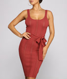 Slay In Style Ribbed Scoop Neck Midi Dress