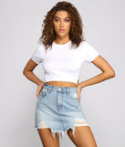 With fun and flirty details, Open Back Crew Neck Crop Top shows off your unique style for a trendy outfit for the summer season!