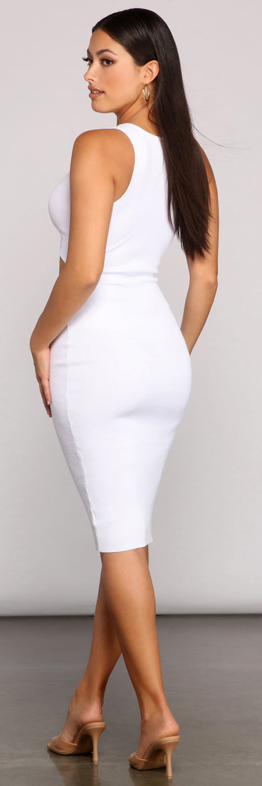 Twist of Style Cutout Midi Dress