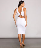 Twist of Style Cutout Midi Dress