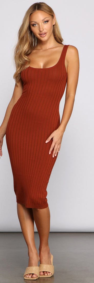 Basic Must-Have Midi Sweater Dress