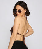 With fun and flirty details, Crochet Knit Handkerchief Crop Top shows off your unique style for a trendy outfit for the summer season!