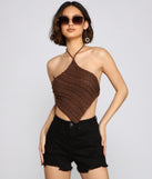 With fun and flirty details, Crochet Knit Handkerchief Crop Top shows off your unique style for a trendy outfit for the summer season!