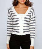 With fun and flirty details, Timeless Chic Striped Cardigan shows off your unique style for a trendy outfit for the summer season!