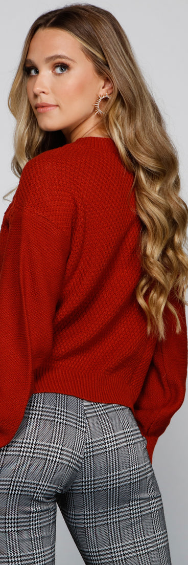 With fun and flirty details, Cute And Cozy Cable Knit Sweater shows off your unique style for a trendy outfit for the summer season!
