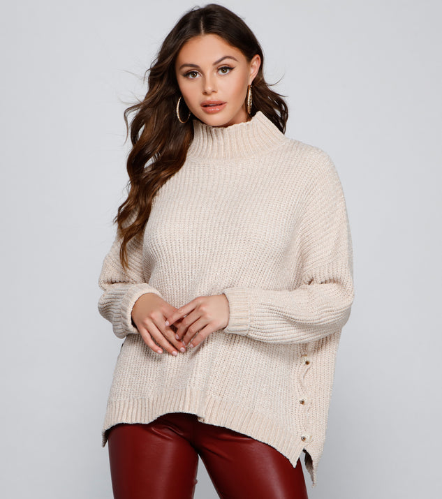 With fun and flirty details, Casual And Cozy Chenille Sweater shows off your unique style for a trendy outfit for the summer season!