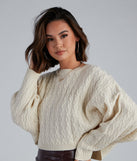 With fun and flirty details, Pumpkin Spice Cable Knit Sweater shows off your unique style for a trendy outfit for the summer season!