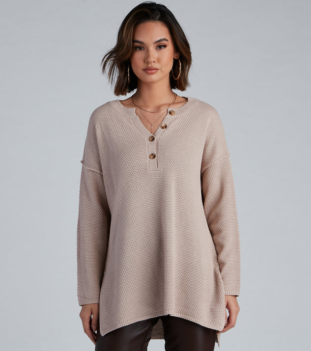 With fun and flirty details, Girl Next Door Henley Long Sleeve Top shows off your unique style for a trendy outfit for the summer season!