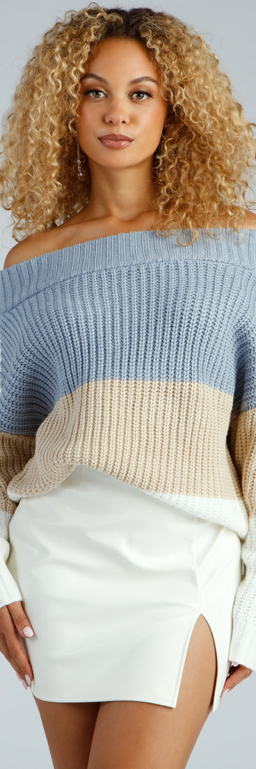 With fun and flirty details, Cozy And Chill Colorblock Sweater shows off your unique style for a trendy outfit for the summer season!