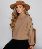 With fun and flirty details, Cuddle Up Cable Knit Sweater shows off your unique style for a trendy outfit for the summer season!