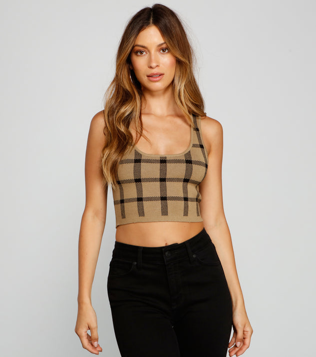 You’ll look stunning in the Plaid Daze Cropped Tank when paired with its matching separate to create a glam clothing set perfect for a New Year’s Eve Party Outfit or Holiday Outfit for any event!