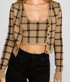 With fun and flirty details, Plaid Daze Cropped Cardigan shows off your unique style for a trendy outfit for the summer season!