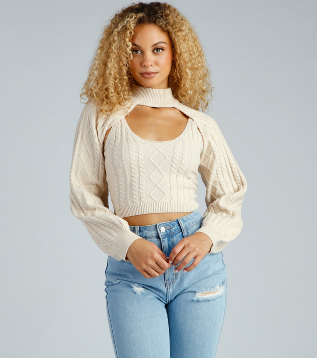 The trendy Autumn Harvest Mock Neck Sweater Top is the perfect pick to create a holiday outfit, new years attire, cocktail outfit, or party look for any seasonal event!