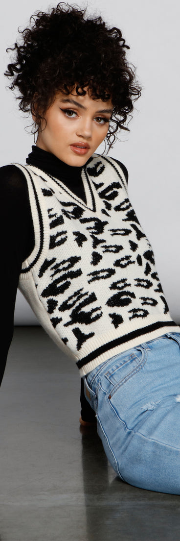 With fun and flirty details, Feeling Wild Leopard Knit Vest shows off your unique style for a trendy outfit for the summer season!
