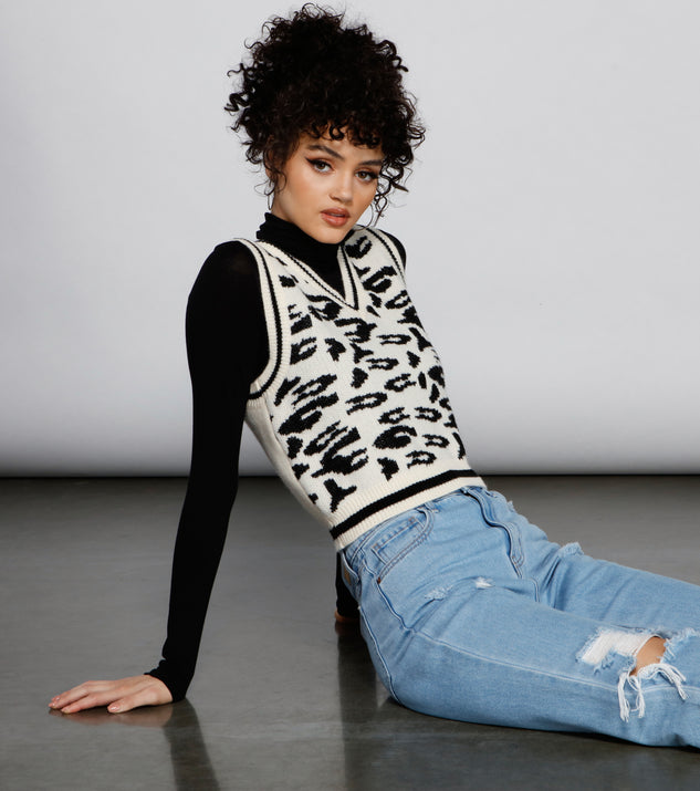 With fun and flirty details, Feeling Wild Leopard Knit Vest shows off your unique style for a trendy outfit for the summer season!